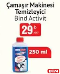 BİND ACTİVİT ÇAMAŞIR MAKİNESİ TEMİZLEYİCİ 250 ML fiyat ve kampanya bilgisi
